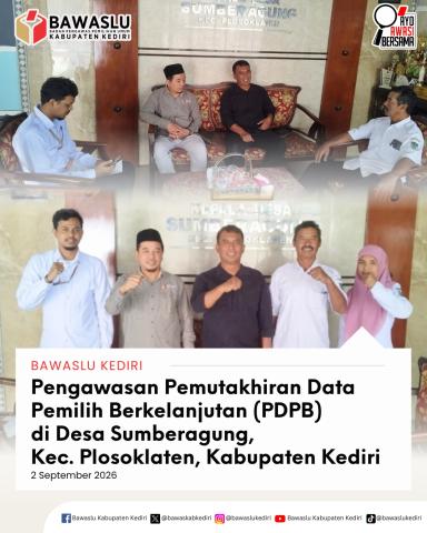 Pengawasan PDPB Desa Sumberagung Plosoklaten