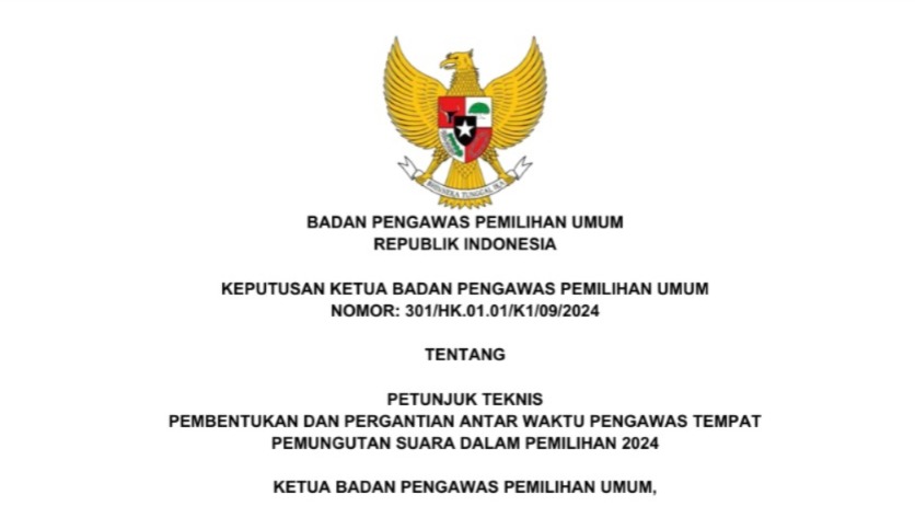 Surat Keputusan Ketua Bawaslu RI