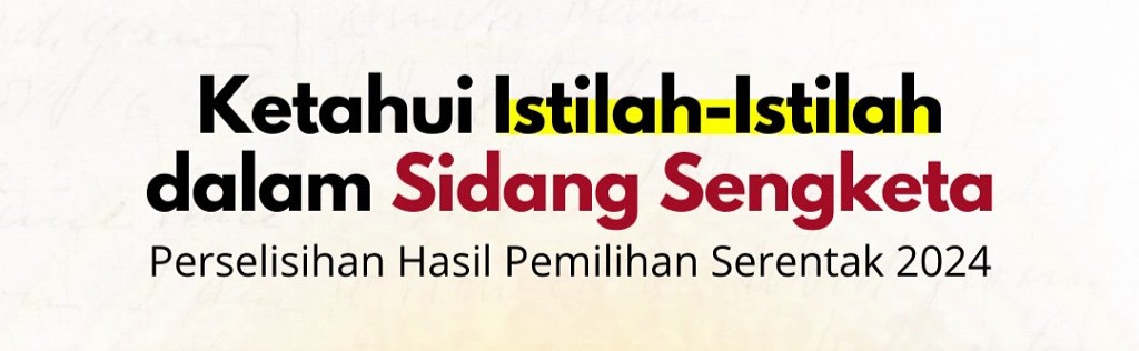 Istilah-istilah dalam sidang Sengketa