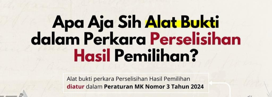 apa saja alat bukti dalam berperkara perselisihan hasil pemilihan