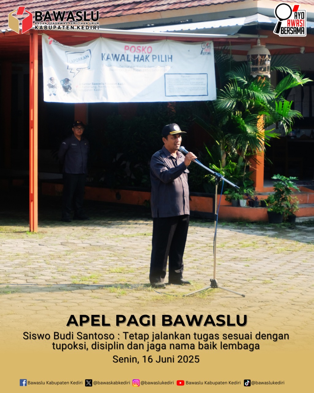Apel Pagi Bawaslu Kabupaten Kediri 