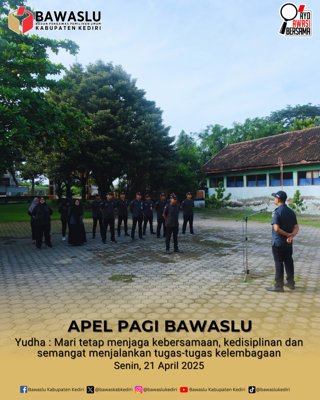 Apel Pagi Bawaslu Kabupaten Kediri