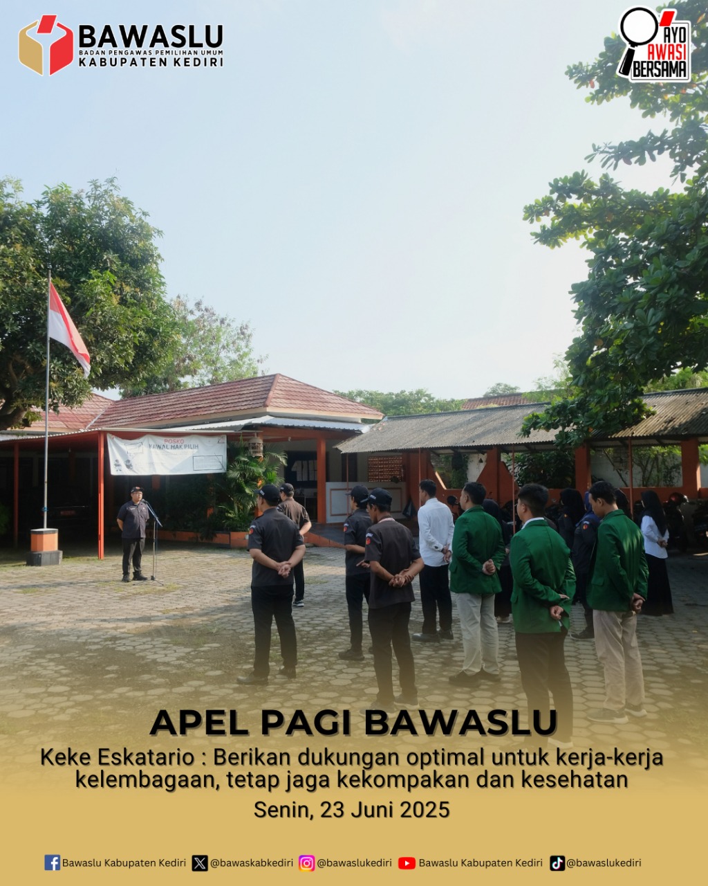Apel Pagi Bawaslu Kabupaten Kediri