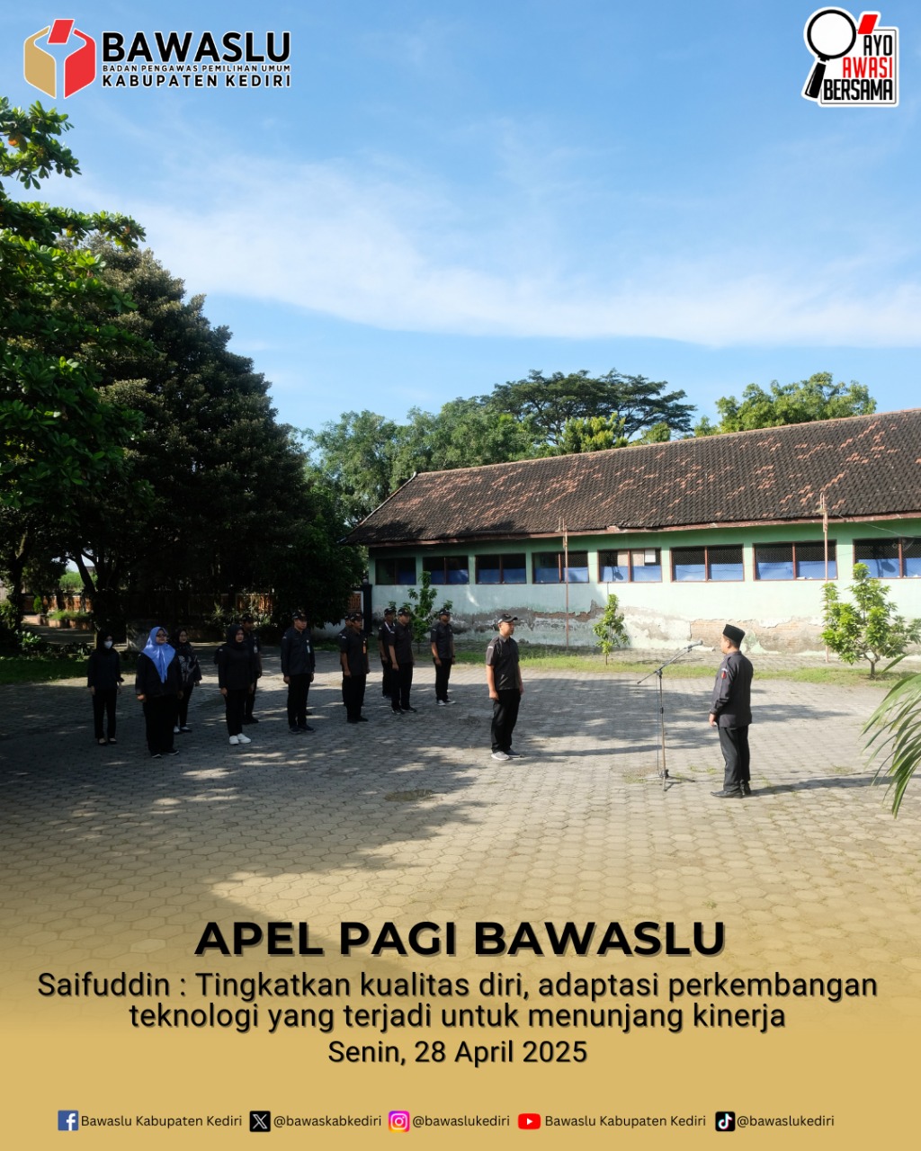 Apel Pagi Bawaslu Kabupaten Kediri