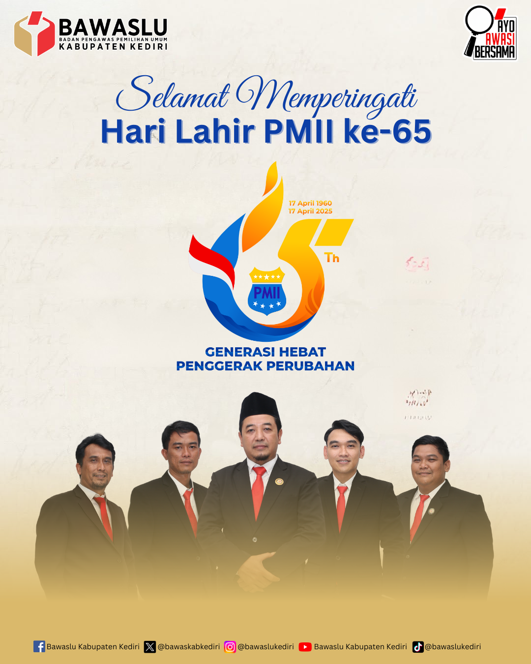 Ucapan harlah PMII ke-65