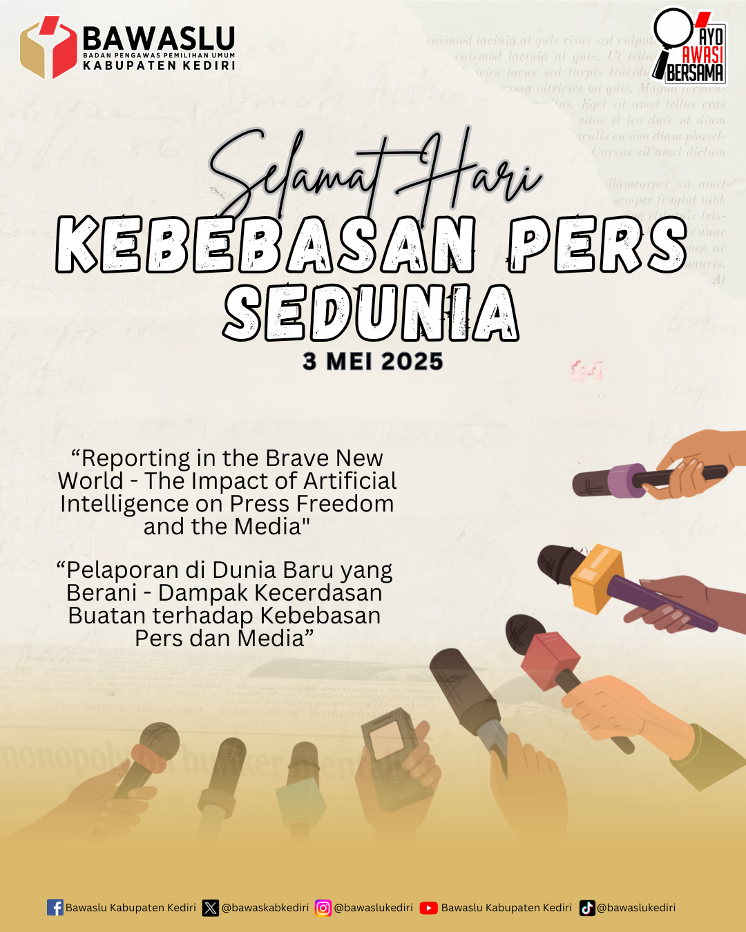 Selamat Hari Kebebasan Pers Sedunia