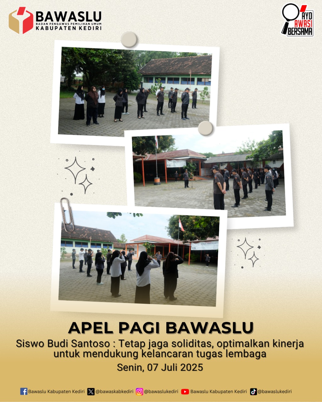 Apel Pagi Bawaslu Kabupaten Kediri