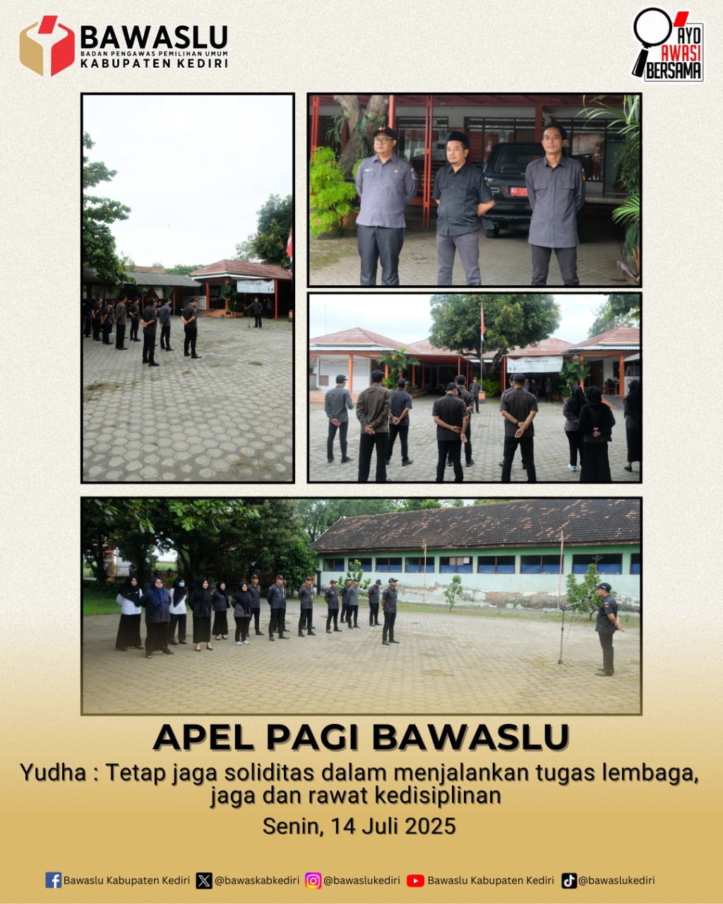 Apel Pagi Bawaslu Kabupaten Kediri