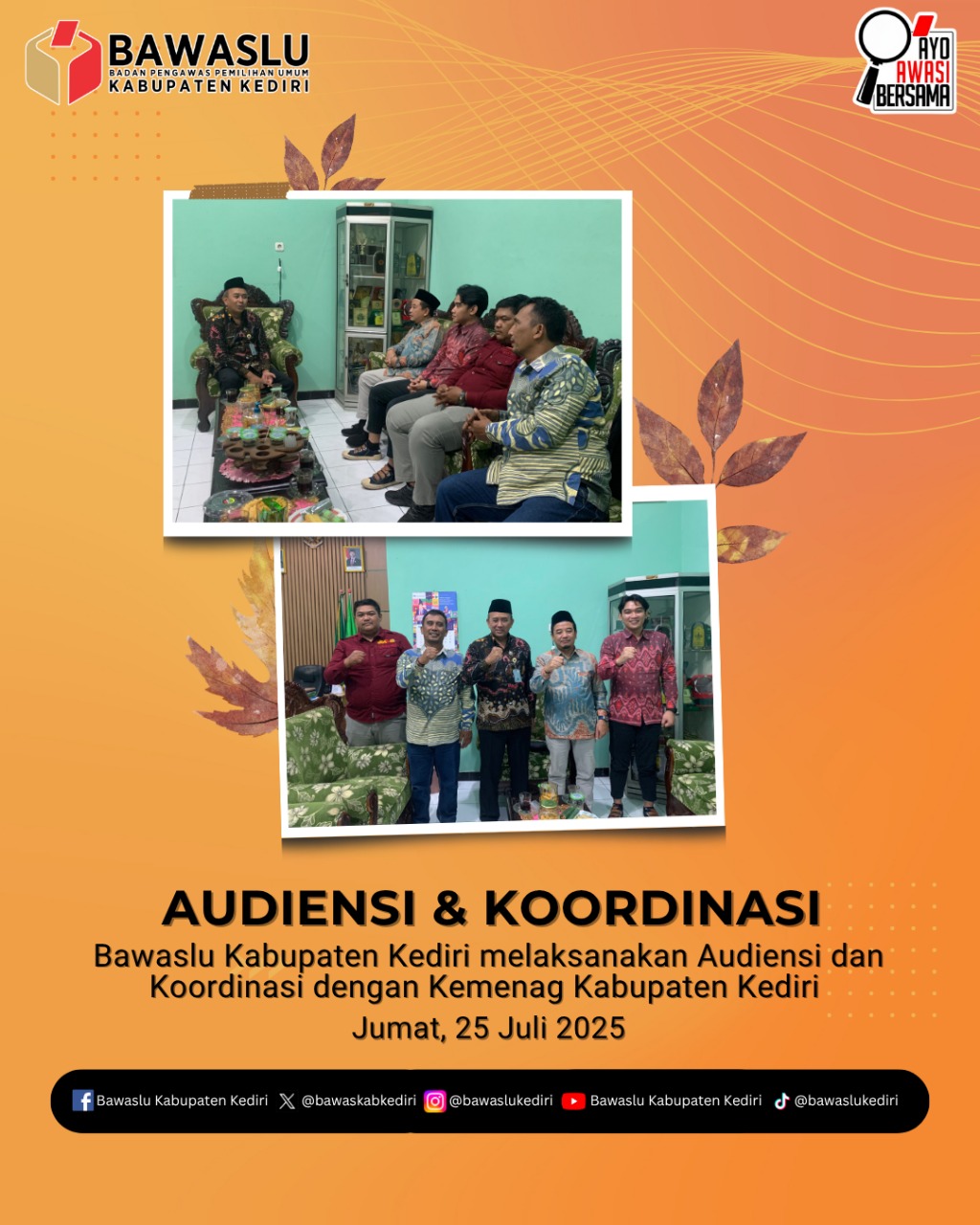 Audiensi dan Koordinasi dengan Kemenag Kabupaten Kediri