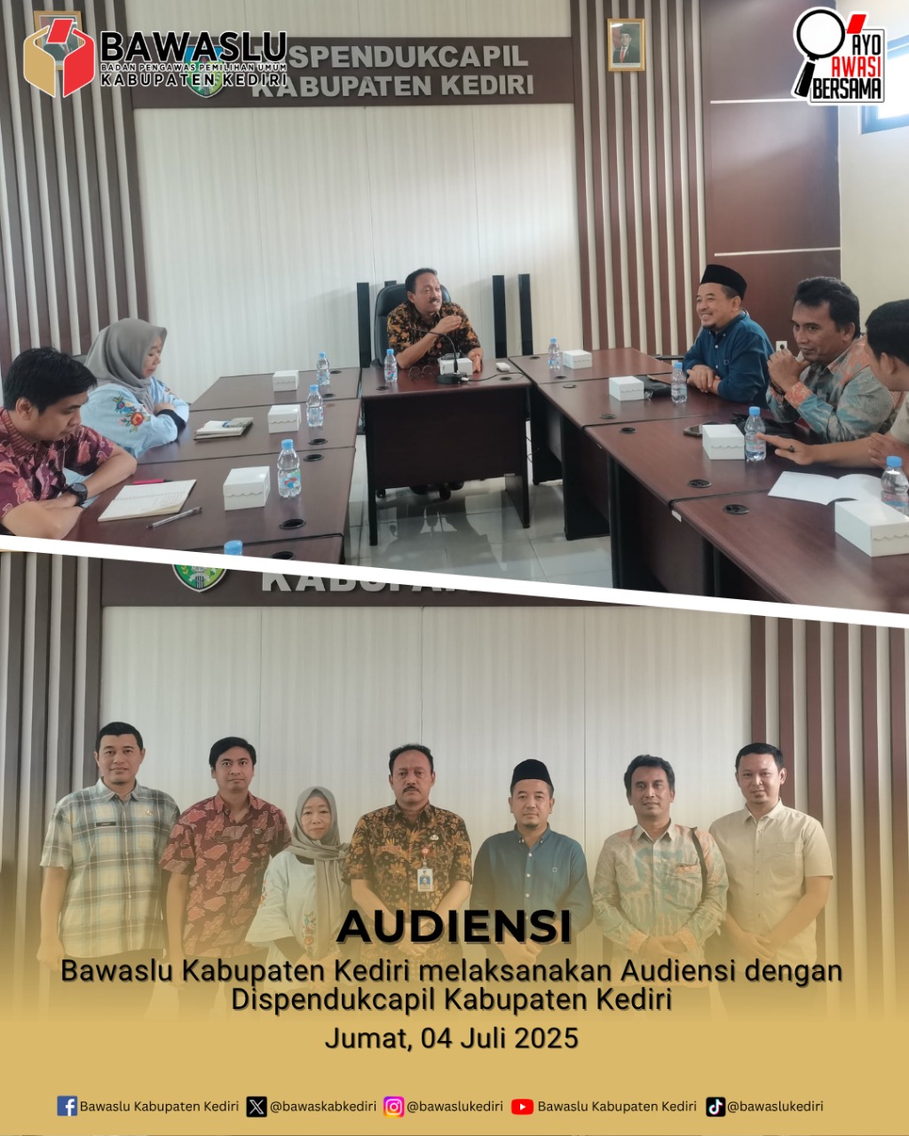 Audiensi dengan Dispendukcapil Kabupaten Kediri