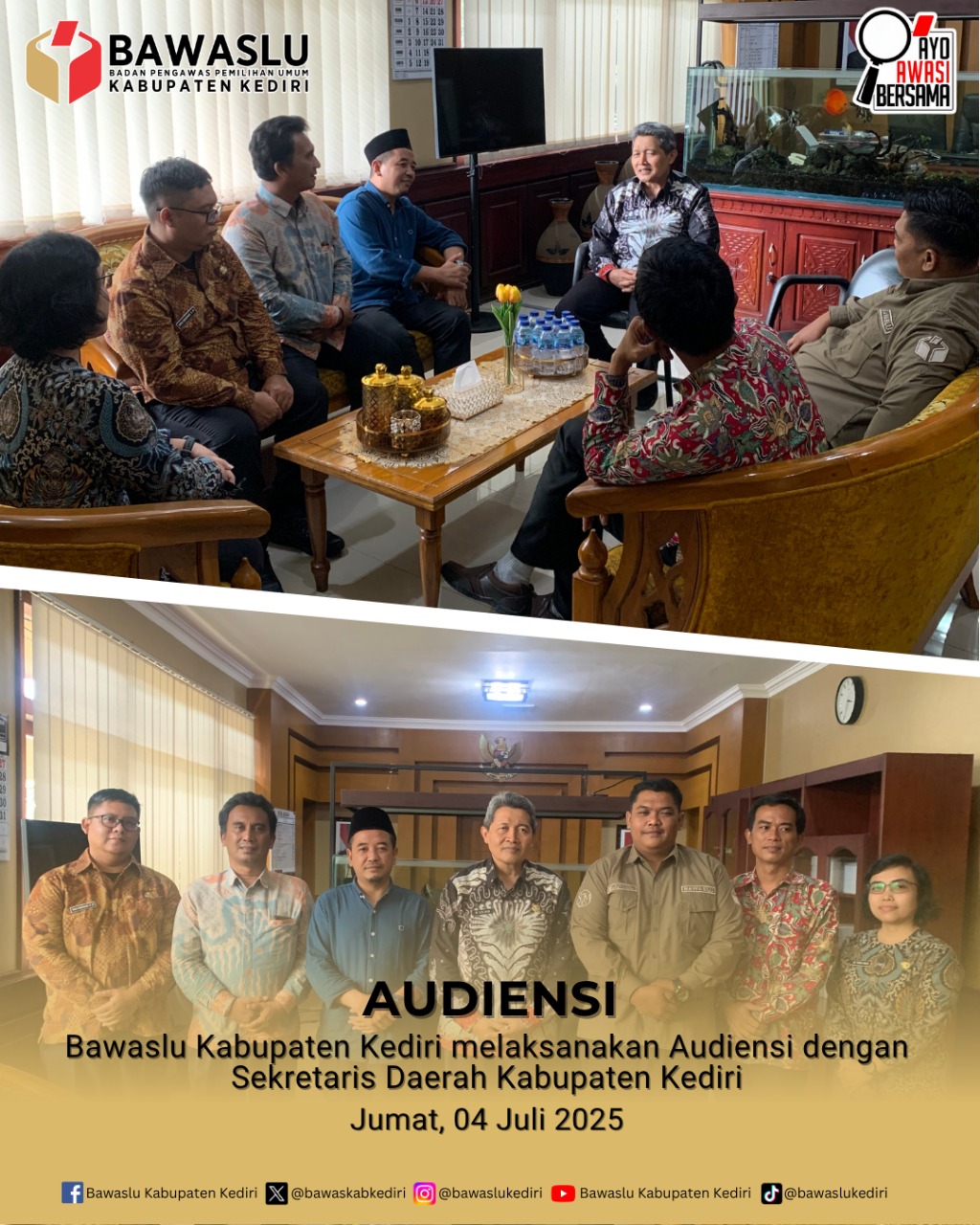 Audiensi dengan Sekda Kabupaten Kediri