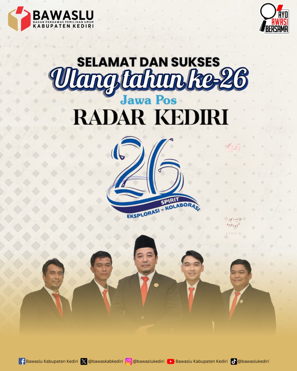 Ucapan Selamat Ulangtahun ke-26 pada Jawa Pos Radar Kediri