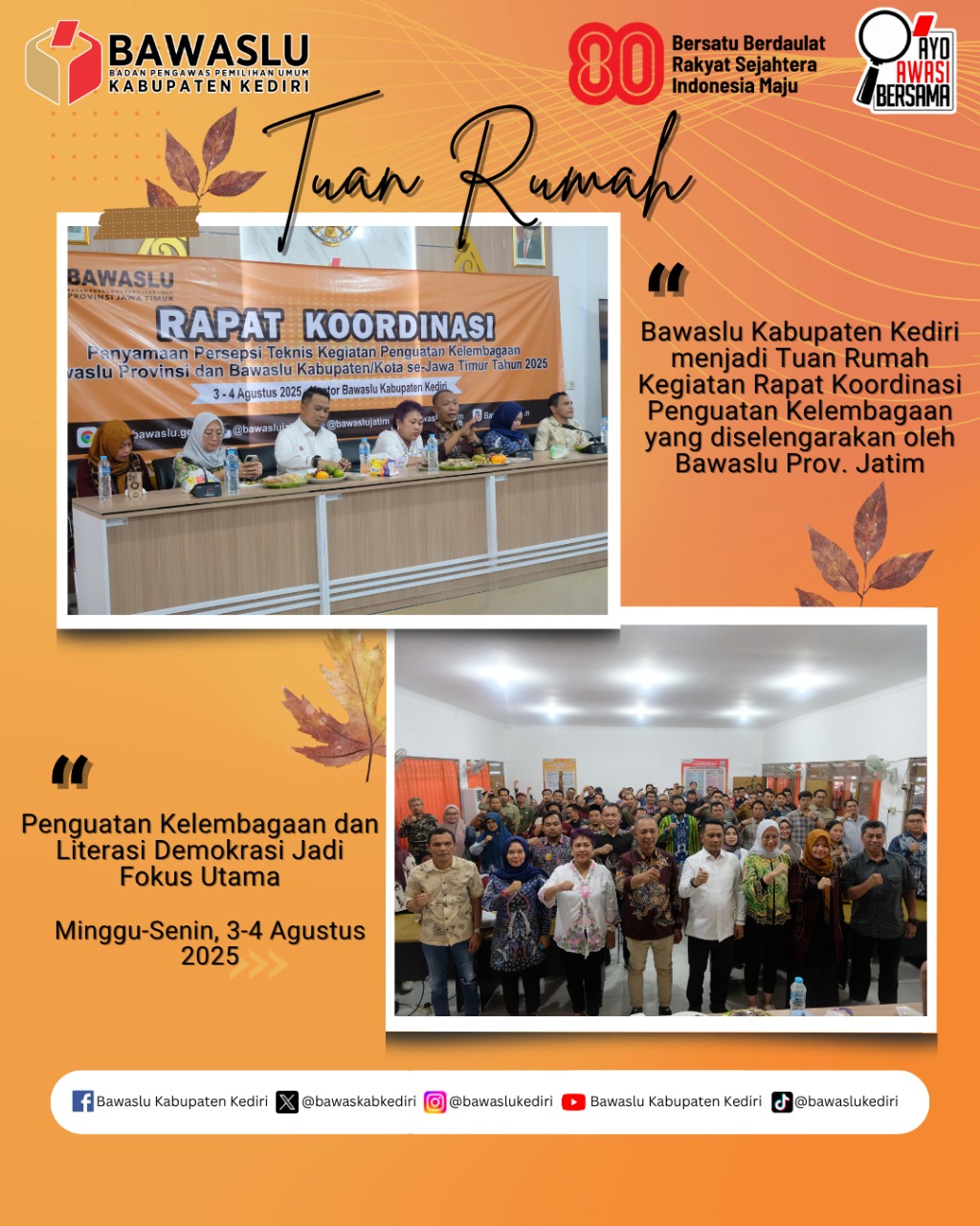 Tuan Rumah Kegiatan Penguatan Kelembagaan 
