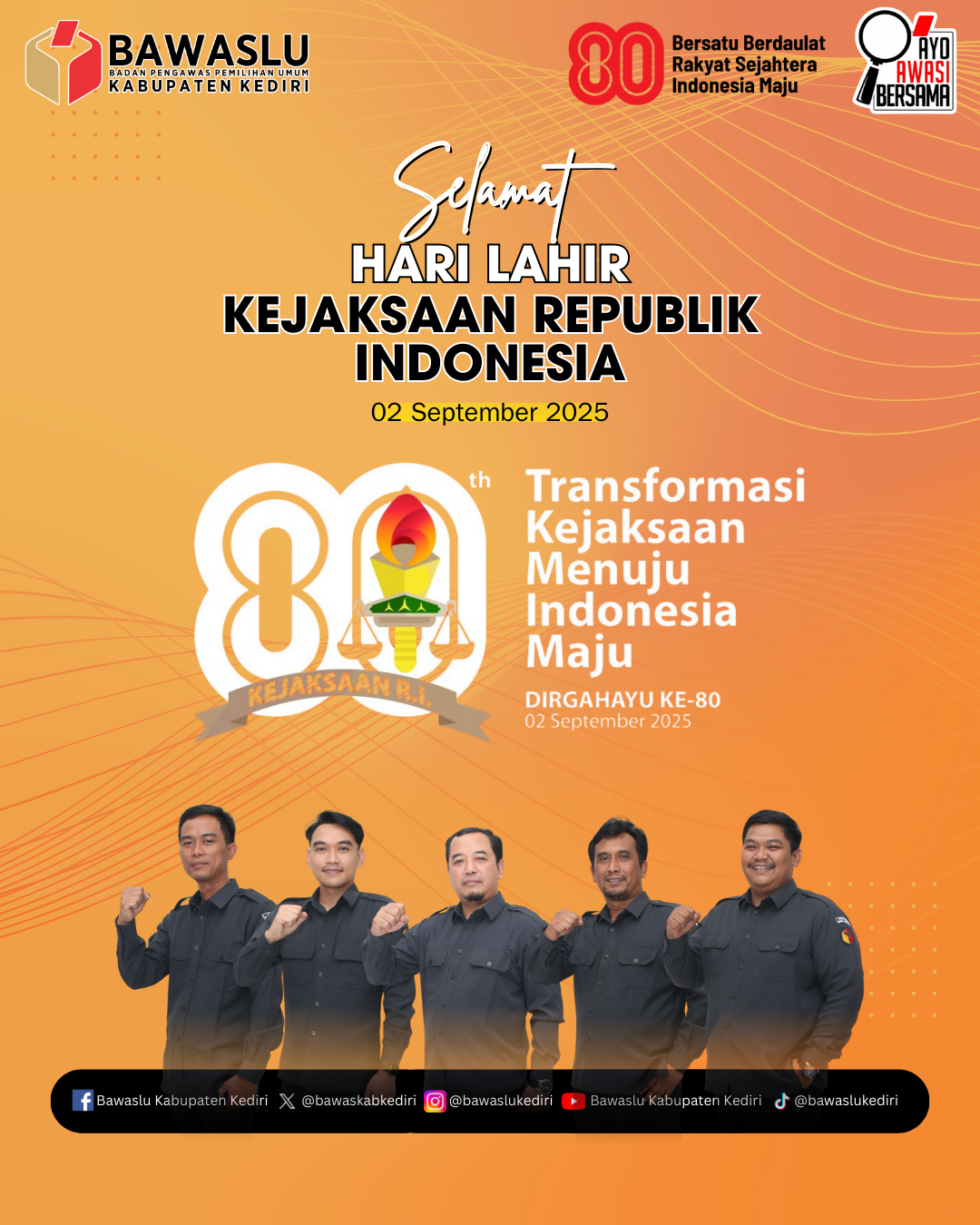 Ucapan Hari Lahir Kejaksaan RI ke-80 