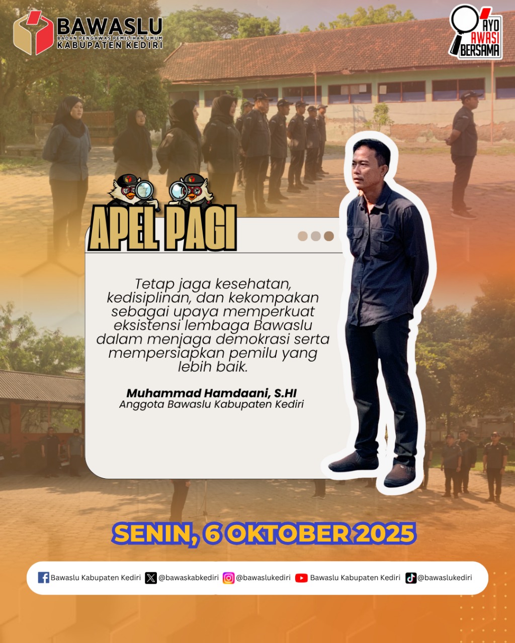 Apel Pagi Bawaslu Kabupaten Kediri