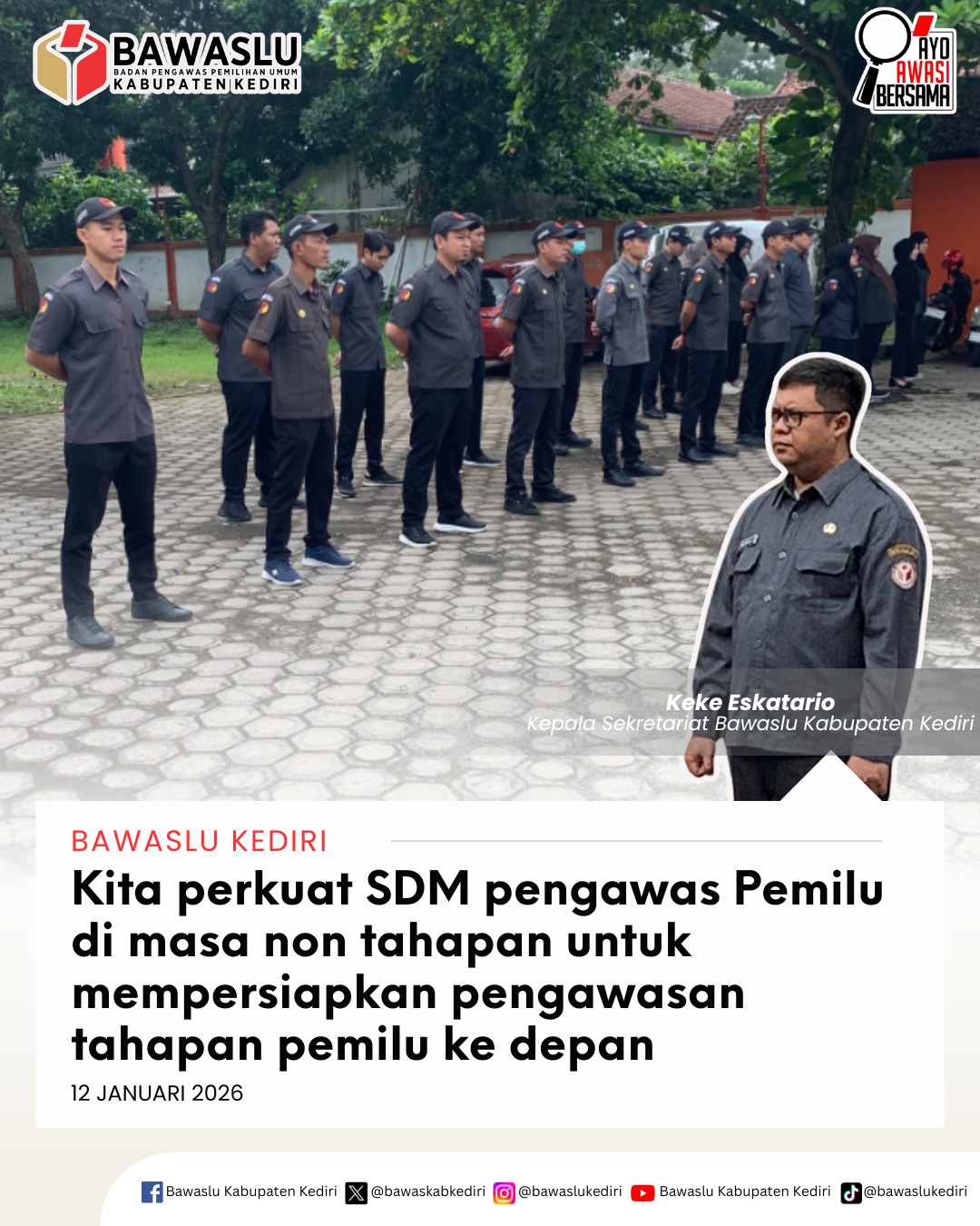 Apel Pagi Bawaslu Kabupaten Kediri 12 Januari 2026