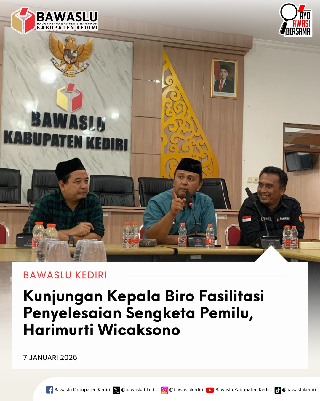 Kunjungan Kabiro Fasilitasi Sengketa Bawaslu RI