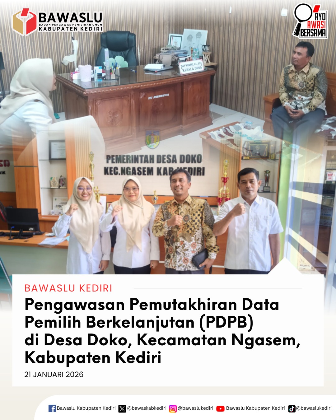 Pengawasan PDPB di Desa Doko, Kecamatan Ngasem