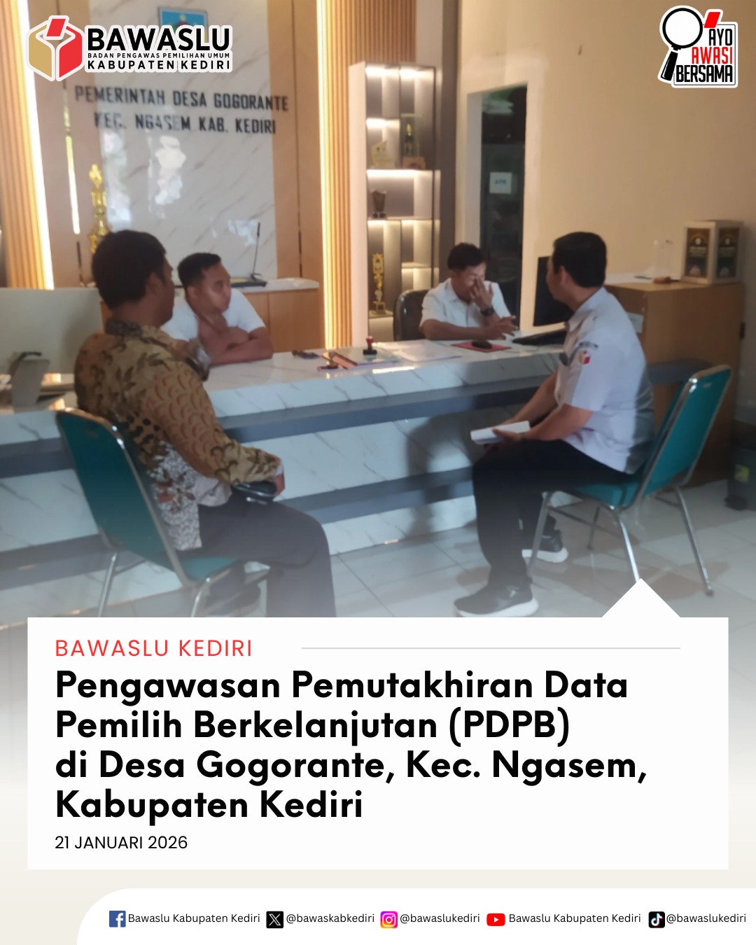 Pengawasan PDPB Di Desa Gogorante Kecamatan Ngasem