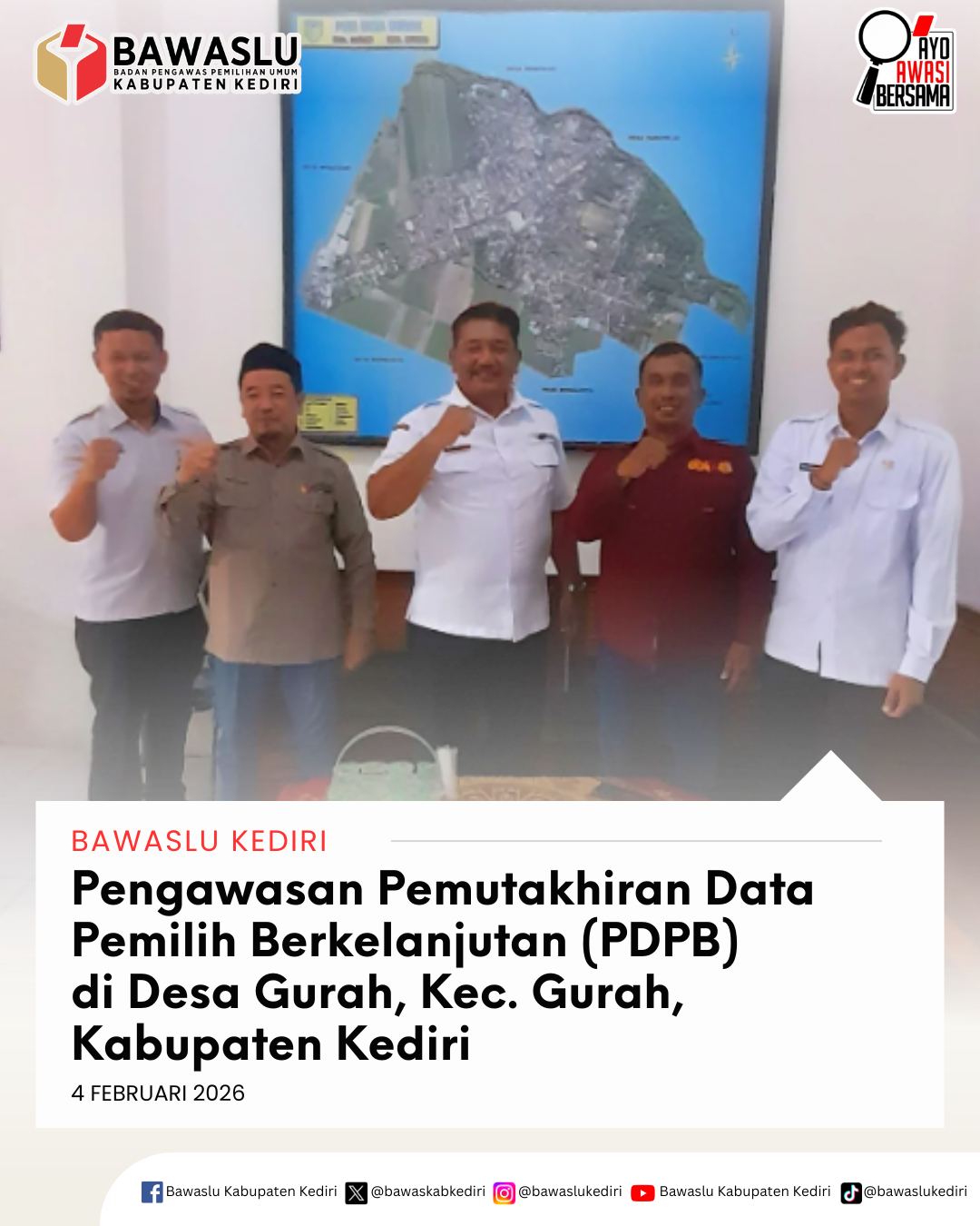Pengawasan PDPB di Desa Gurah, Kecamatan Gurah