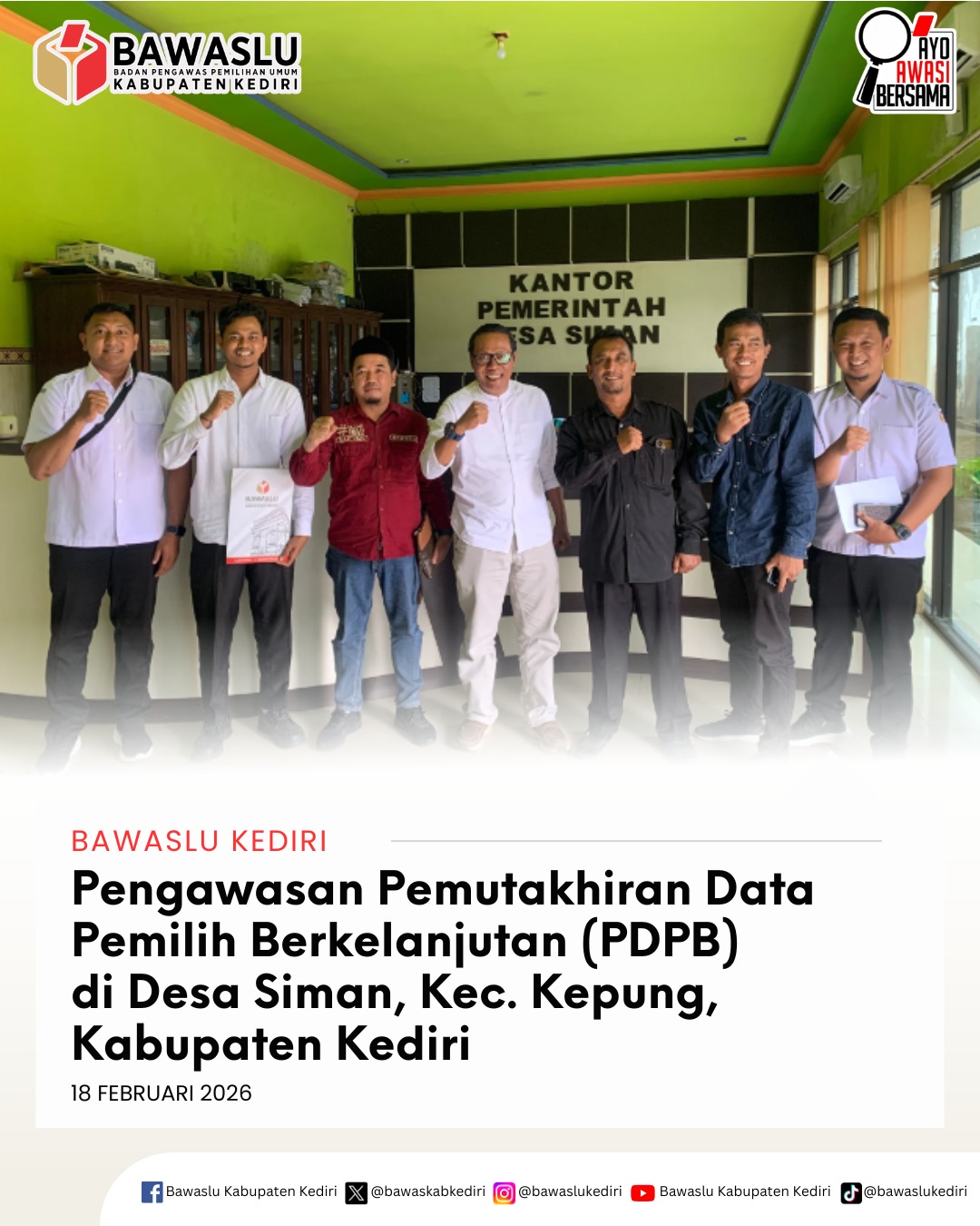 Pengawasan PDPB di Desa Siman Kecamatan Kepung