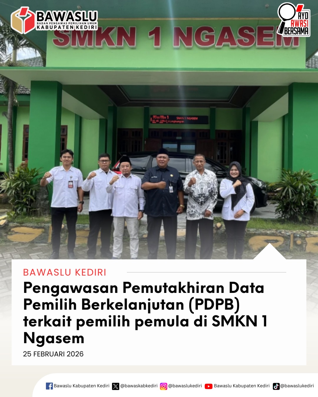 Pengawasan PDPB di SMKN 1 Ngasem 