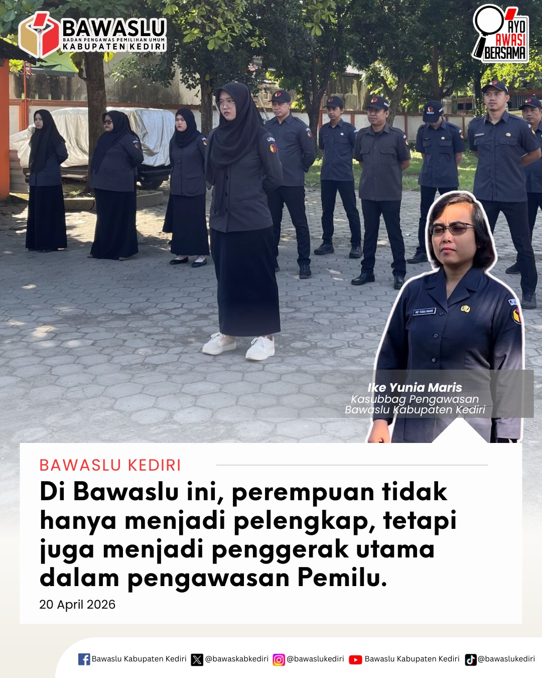 Apel Pagi Bawaslu Kabupaten Kediri 20 April 2026