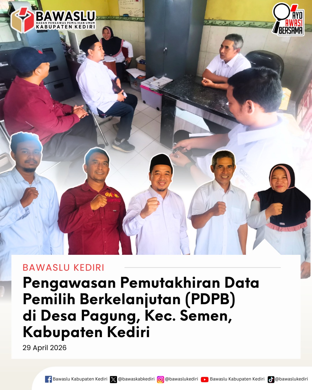 Pengawasan PDPB di Desa Pagung Kecamatan Semen