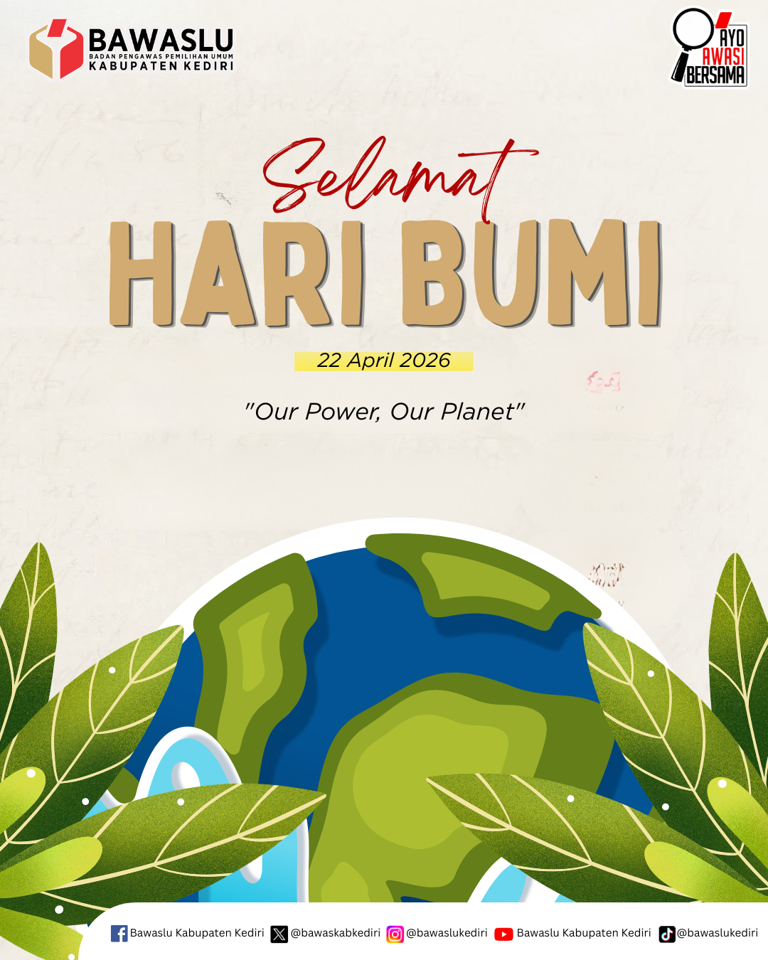 Ucapan Bawaslu tentang Hari Bumi tahun 2026