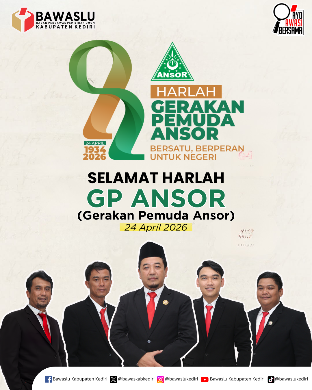 Ucapkan Selamat Harlah ke-92 GP Ansor