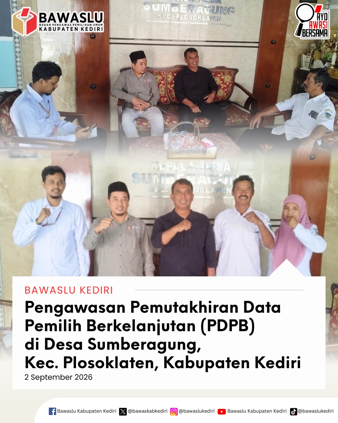 Pengawasan PDPB Desa Sumberagung Plosoklaten