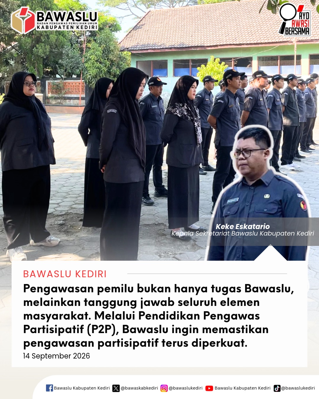Apel Pagi Bawaslu Kabupaten Kediri 14 September 2026