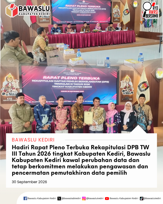 Rapat Pleno Terbuka Rekap DPB TW III