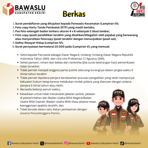 Berkas Pendaftaran PTPS 2024