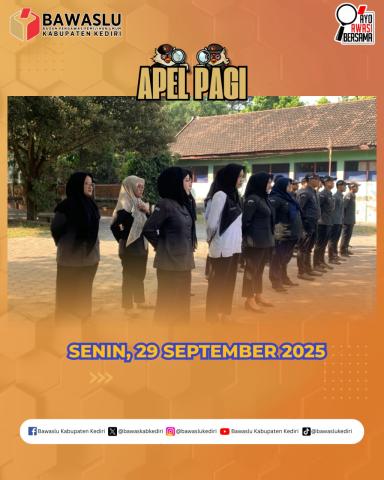 Peserta Apel Pagi Bawaslu Kabupaten Kediri
