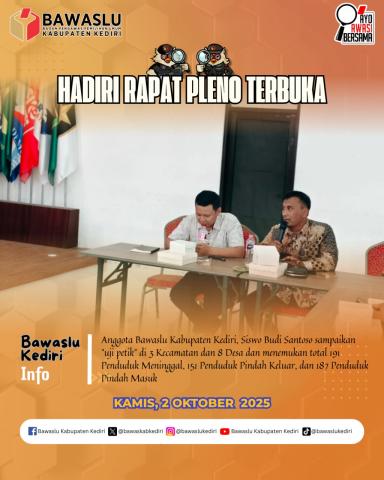 Anggota Bawaslu Kabupaten Kediri, Siswo Budi Santoso