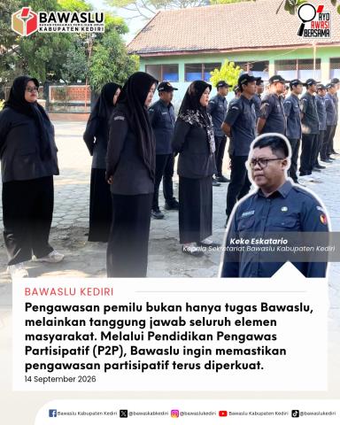 Apel Pagi Bawaslu Kabupaten Kediri 14 September 2026