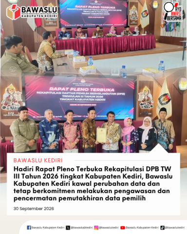Rapat Pleno Terbuka Rekap DPB TW III