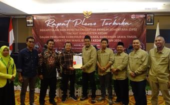 Bawaslu Kabupaten Kediri terima BA Rekap DPS