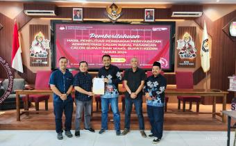 Bawaslu Kabupaten Kediri Terima Berita Acara Hasil Verifikasi Administrasi