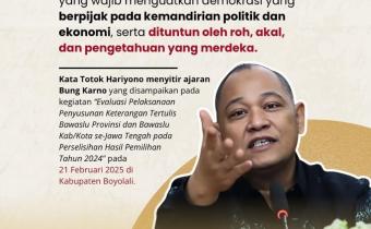 Pesan Anggota Bawaslu RI Totok Hariyono