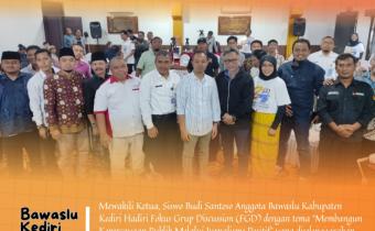 Bawaslu Kabupaten Kediri Hadiri FGD yang diselengarakan oleh IJTI Kediri